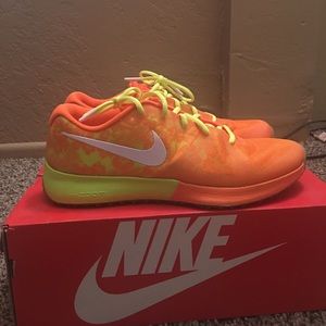 Orange and Neon Yellow Nike training shoes